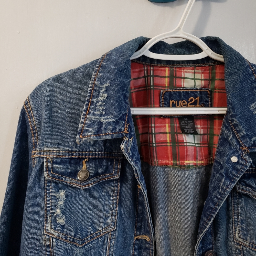 Vintage Distressed Jean Jacket